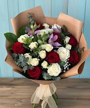 Букет цветов из:  Розы и Альстромерии в Излучинске