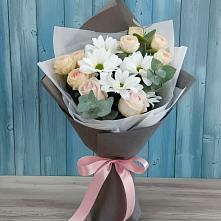 Букет цветов из:  Хризантемы и Розы в Излучинске