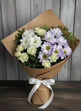Букет цветов из:  Хризантемы и Розы в Излучинске