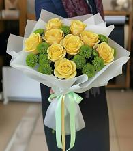 Букет цветов из:  Хризантемы и Розы в Излучинске