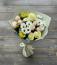 Букет цветов из:  Альстромерии, Розы и Хризантемы в Излучинске