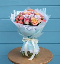 Букет цветов из:  Хризантемы и Розы в Излучинске