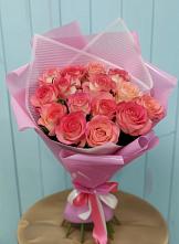 Букет 15 Розовых роз Равель в Излучинске