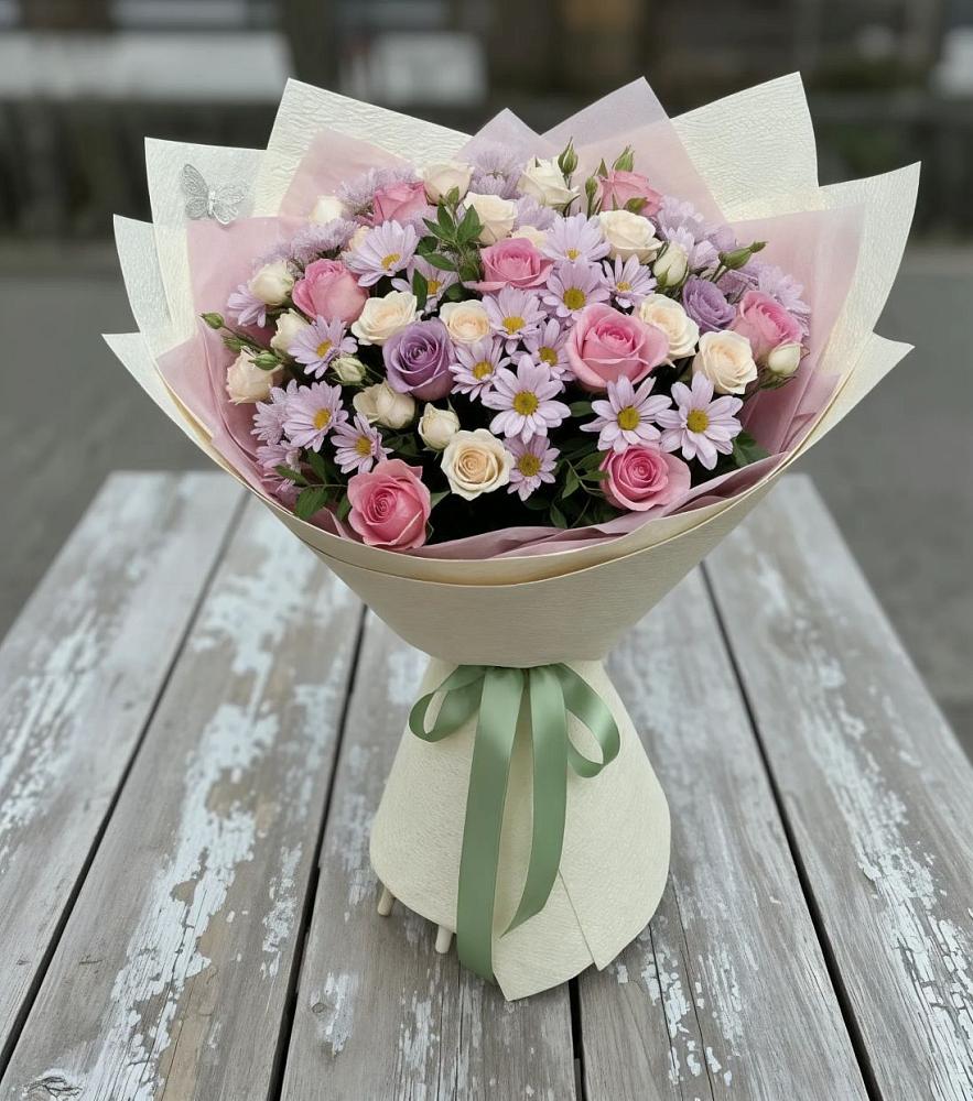 Букет цветов из: Розы и Хризантемы в Излучинске